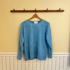 Vintage Jenny Embellished Embroidered Sweater